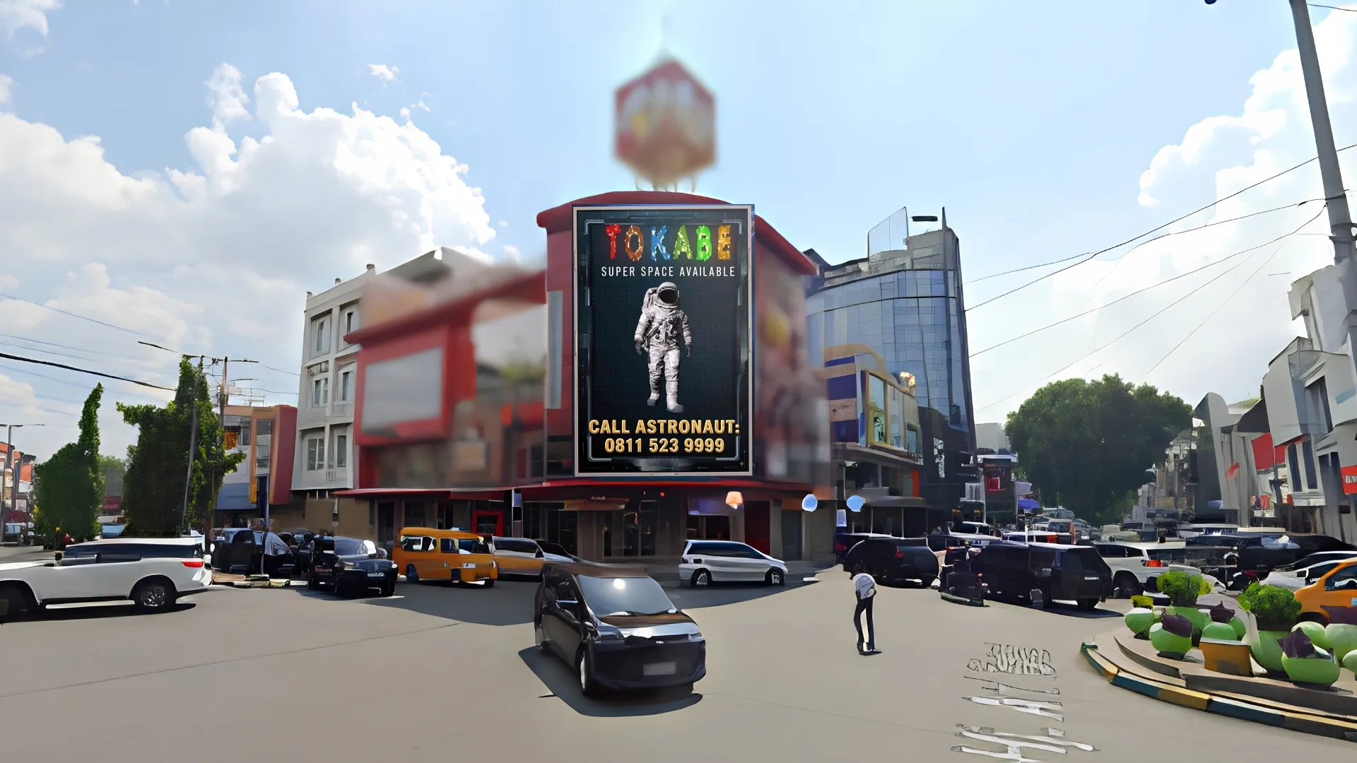 Layanan Videotron DOOH Tokabe.id - Jl. Letjend Suprapto Sp. Waspada, Medan - Iklan videotron Medan murah