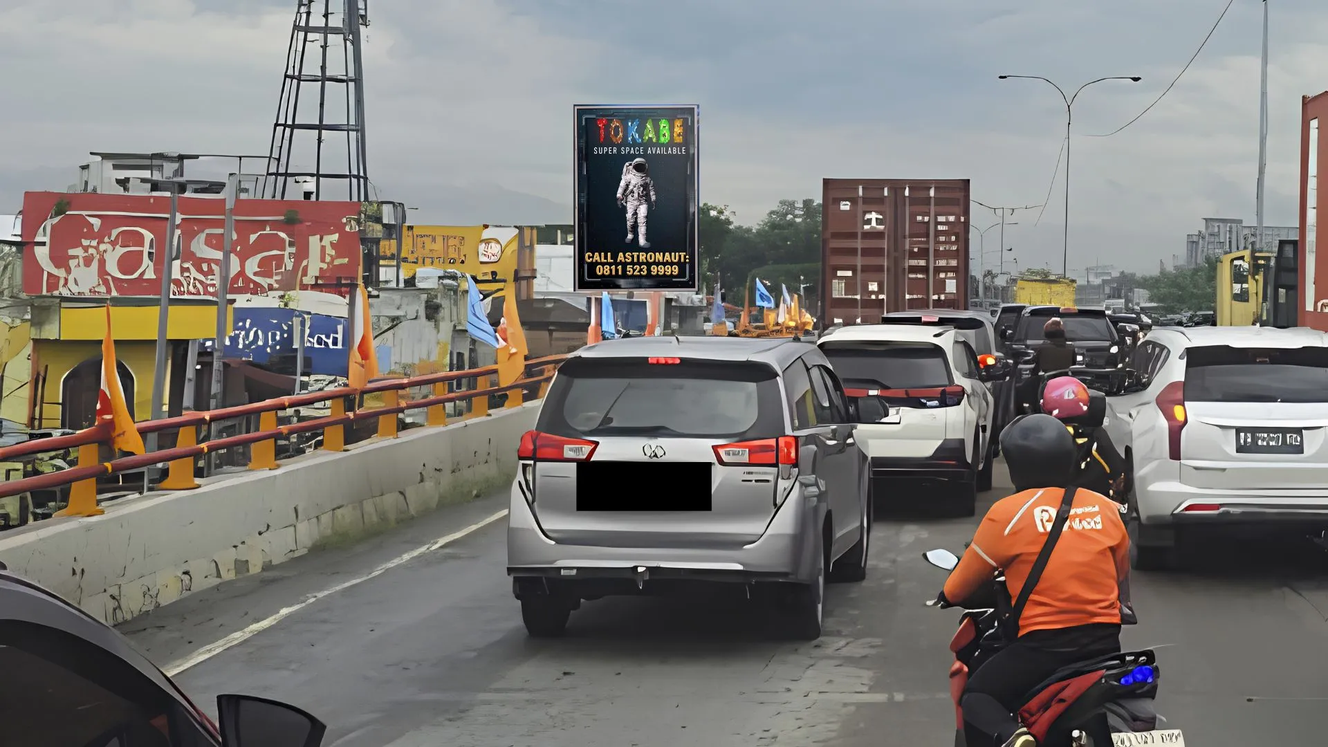 Sewa Reklame Billboard Tokabe.id - Jl. SM Raja, Fly Over Amplas - Pasang iklan billboard Medan
