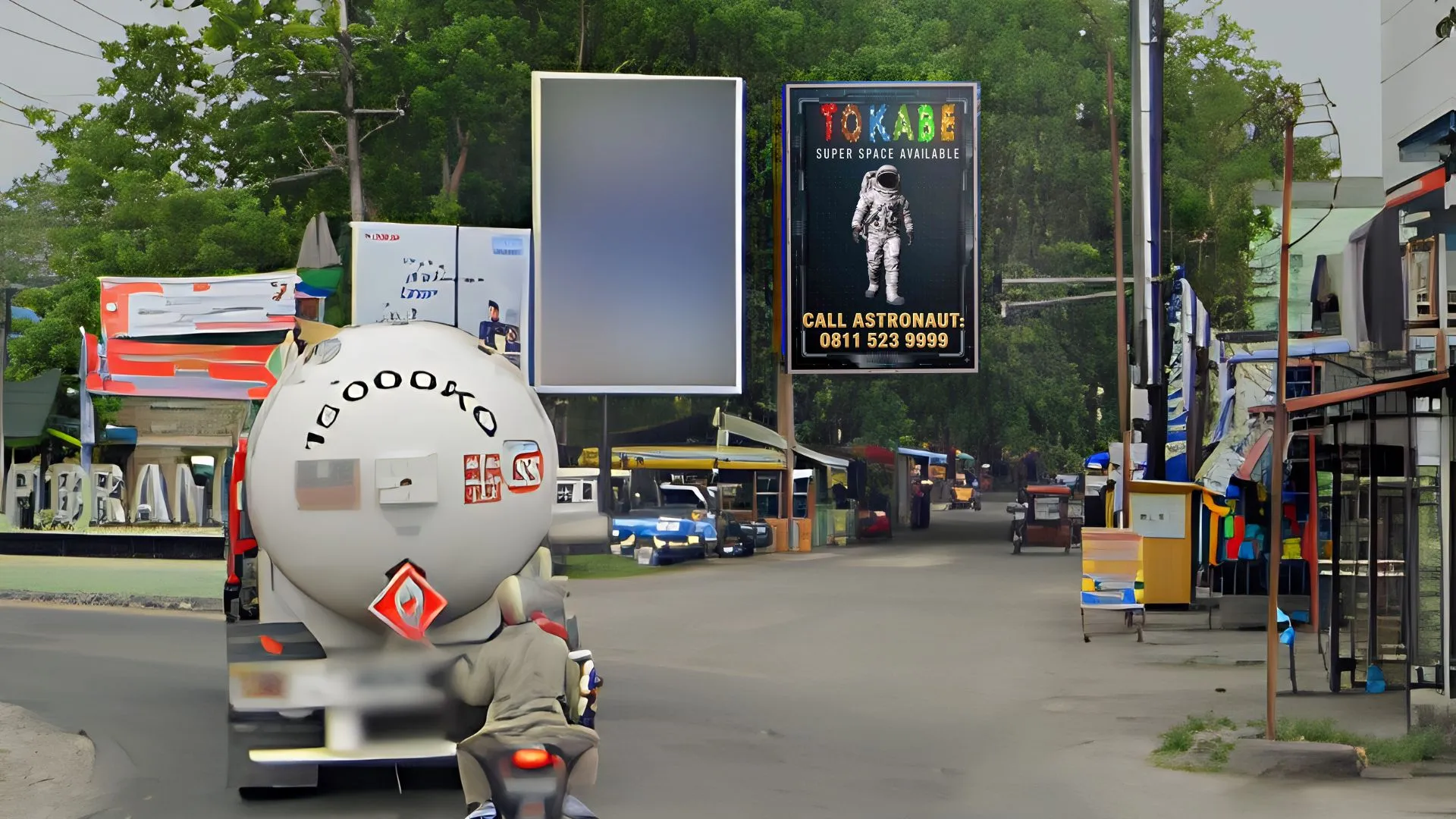 Sewa Reklame Billboard Tokabe.id - Jl. Thamrin, di depan Kantor Pertamina, Kecamatan Babalan, Pangkalan Brandan, Kabupaten Langkat, Provinsi Sumatera Utara - Jasa sewa billboard Medan