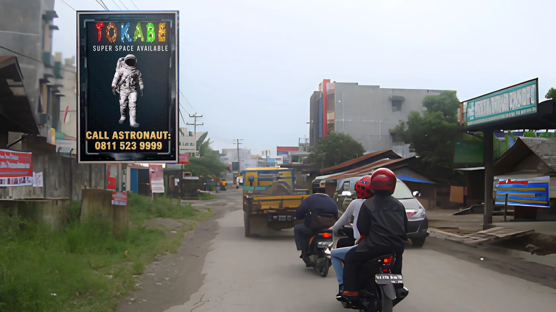 Sewa Reklame Billboard Tokabe.id - Jl. Karya Jaya, Dekat Pasar JBBC, Deli Serdang - Sewa billboard Deli Serdang