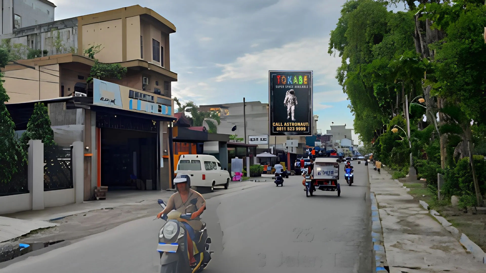 Sewa Reklame Billboard Tokabe.id - Jl. Tengku Fachrudin Depan lapangan Merdeka, Kabeli Deli Serdang - Sewa billboard Deli Serdang