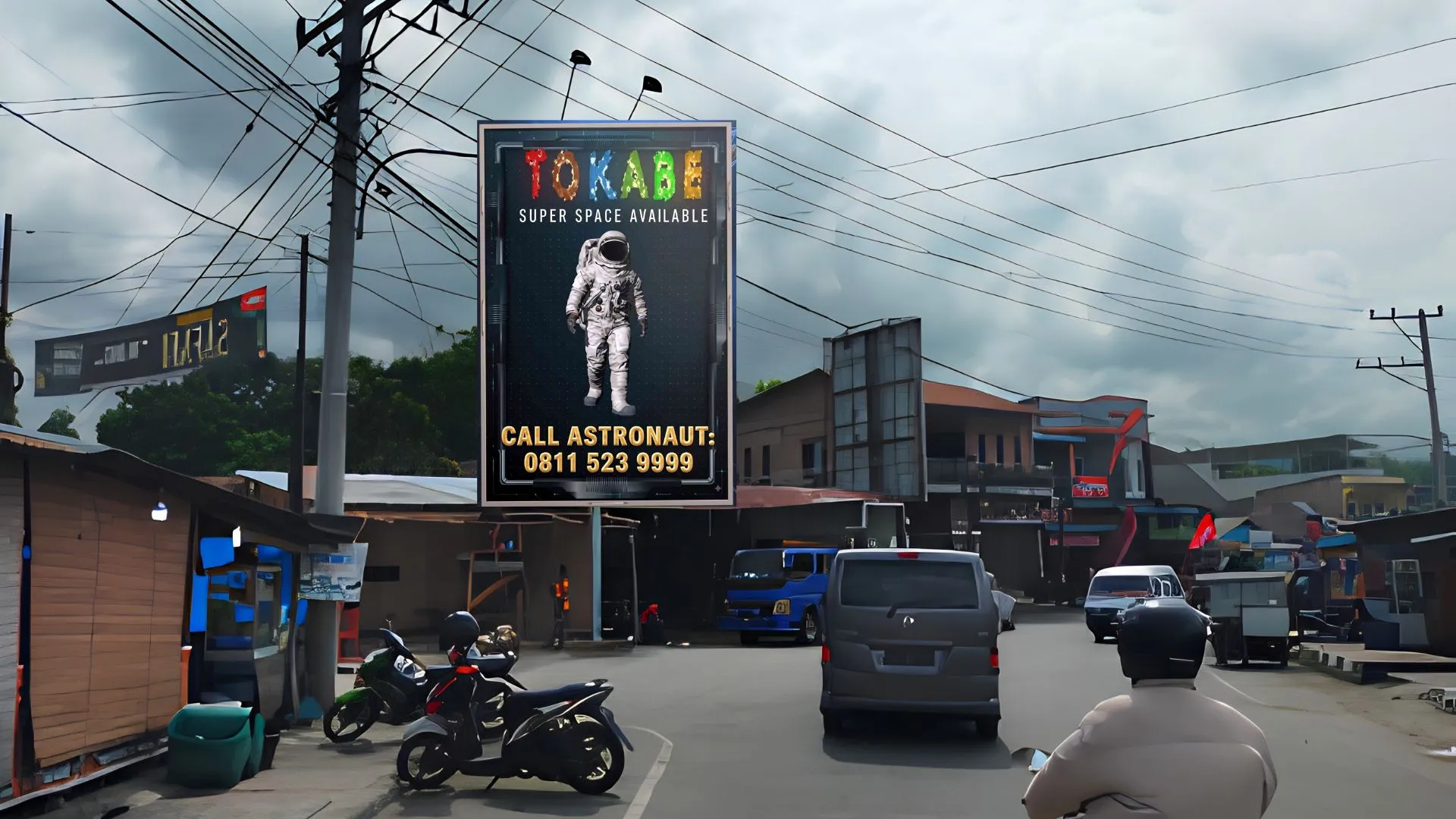 Sewa Reklame Billboard Tokabe.id - Jl. F.L. Tobing menuju Pasar Pangururan, Samosir - Jasa sewa billboard Medan
