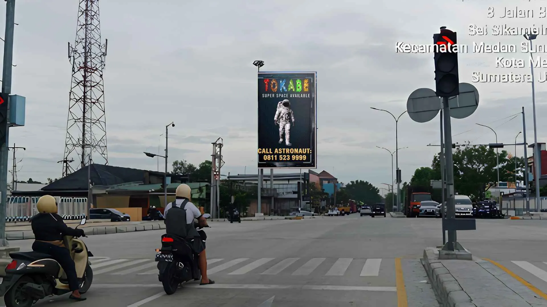Sewa Reklame Billboard Tokabe.id - Jl. Asrama Simp. Jl. Ringroad, Kec. Medan Sunggal, Medan - Titik billboard strategis Medan