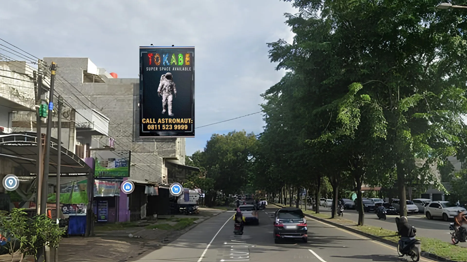 Sewa Reklame Billboard Tokabe.id - Jl. Ring Road Psr II (Dkt Indomaret Tanjung Sari), Medan - Titik billboard strategis Medan