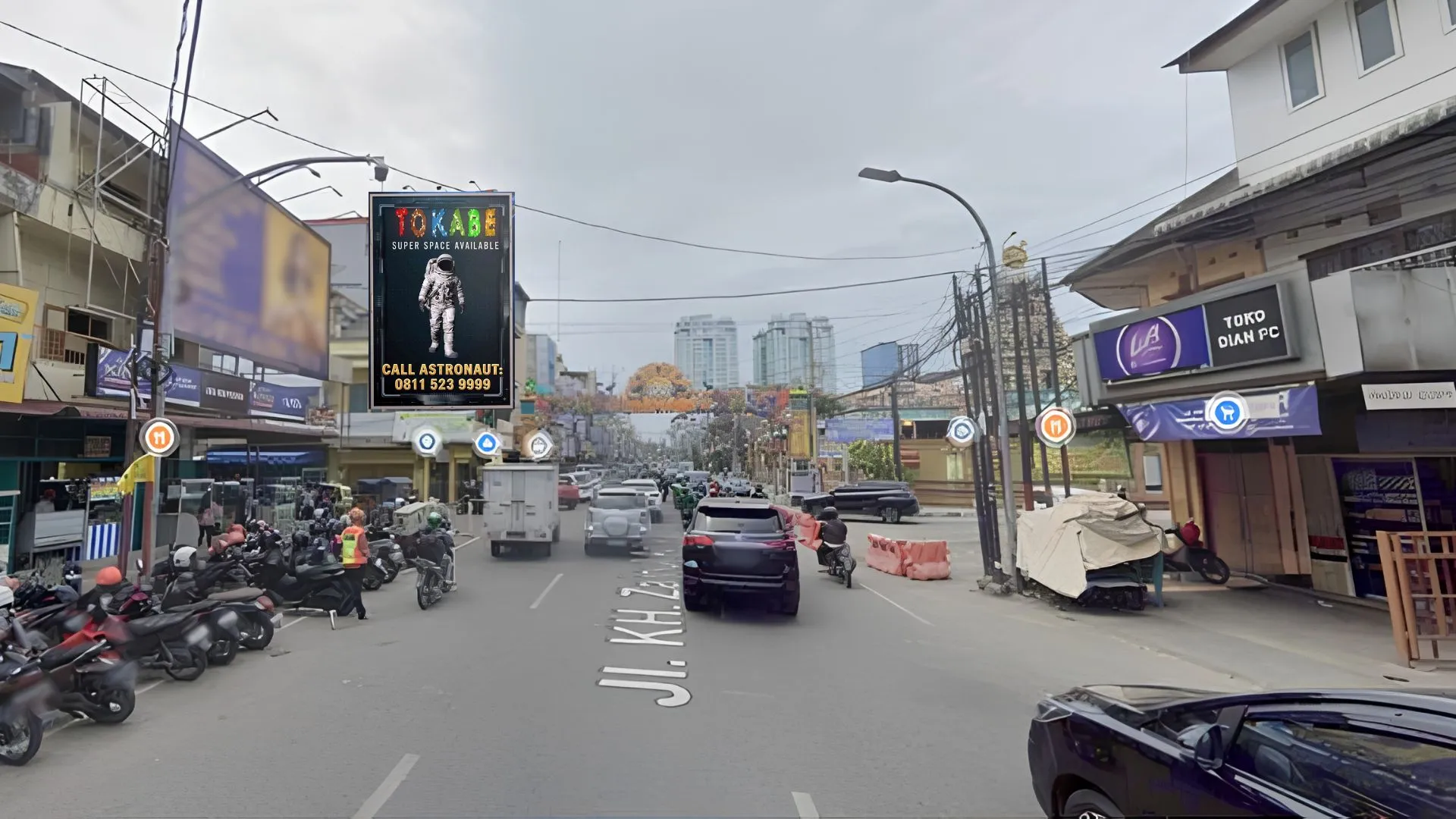 Sewa Reklame Billboard Tokabe.id - Jl. Zainul Arifin Simp. Jl. T. Umar, Medan - Jasa sewa billboard Medan