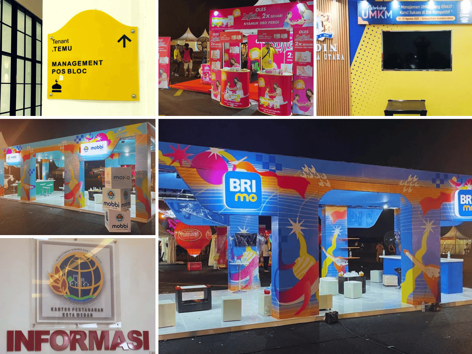 Portofolio Booth Activity / Interior Tokabe.id - 9 proyek pemasangan iklan videotron dan billboard di Sumatera